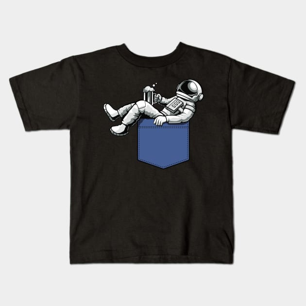 Pocket Astronaut funny Space Universe Gifts Kids T-Shirt by Foxxy Merch